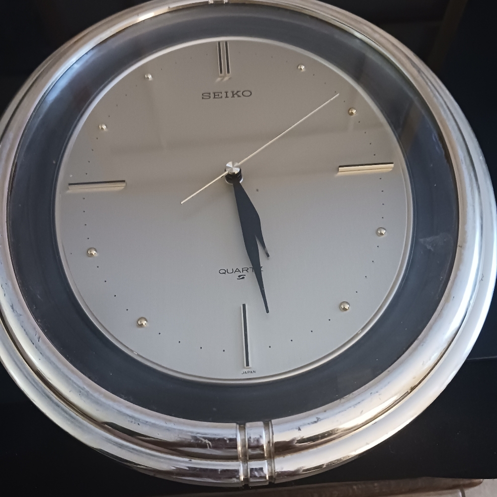 Seiko MCM Goldtone Wall Clock 70's